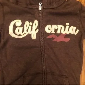 Hollister Tops Hollister Hco Y2k Brown California Hood Fleece